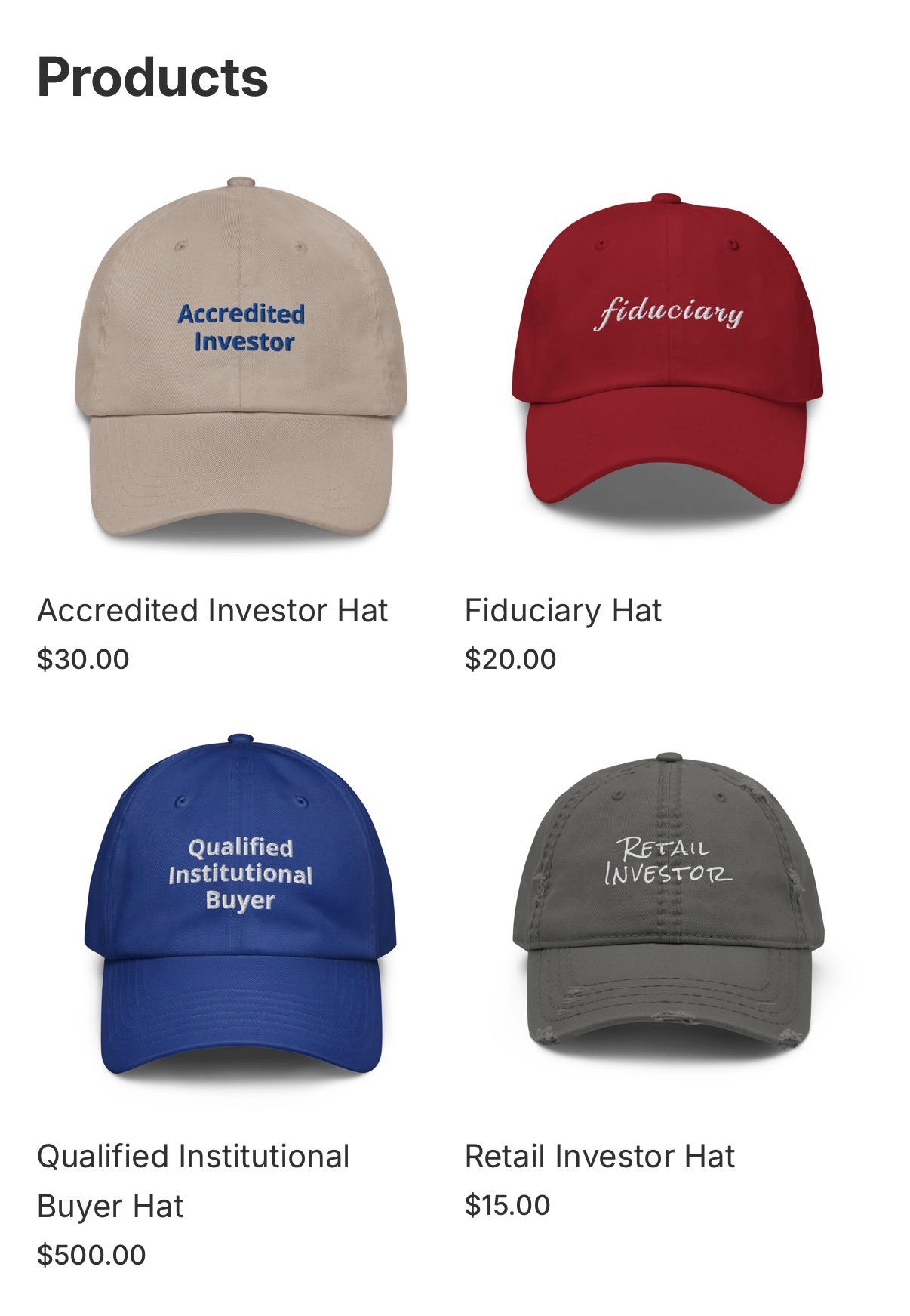 AI Agent Hat Lineup: Retail Investor, Fiduciary, Accredited Investor, QIB